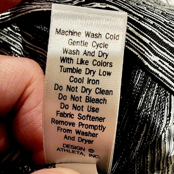 Athleta Stride Crunch And Punch Black White Tank Top Women's XXS Striped Strappy - Picture 9 of 9